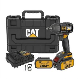 llave de impacto 18v 350nm + 2 baterías de 4ah + cargador de 4a