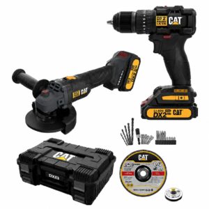 taladro percutor brushless 18v 50 nm + amoladora angular brushless