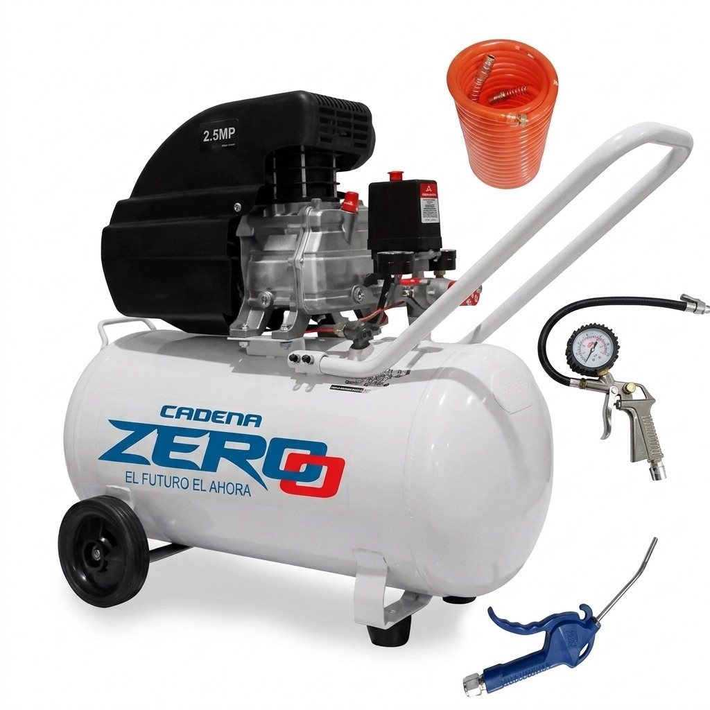 compresor 50 lts. 2.5 hp con kit compresor 50 lts. 2.5 hp con kit