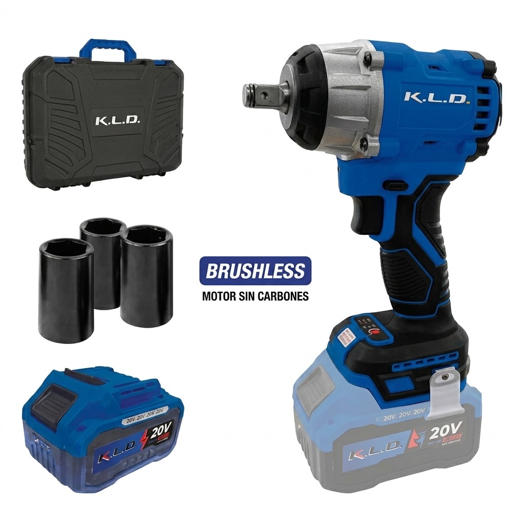 llave de impacto inalámbrica 20v 700nm + bat 4ah + carg + acc + maleta llave de impacto inalámbrica 20v 700nm + bat 4ah + carg + acc + maleta