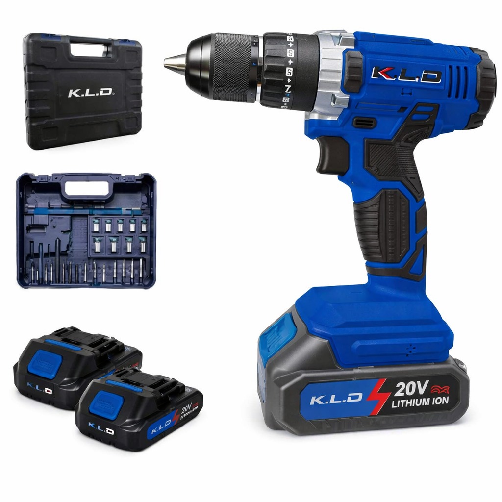 taladro inalámbrico 20v + 2 bat 1.5 ah + carg + acc + maleta taladro inalámbrico 20v + 2 bat 1.5 ah + carg + acc + maleta